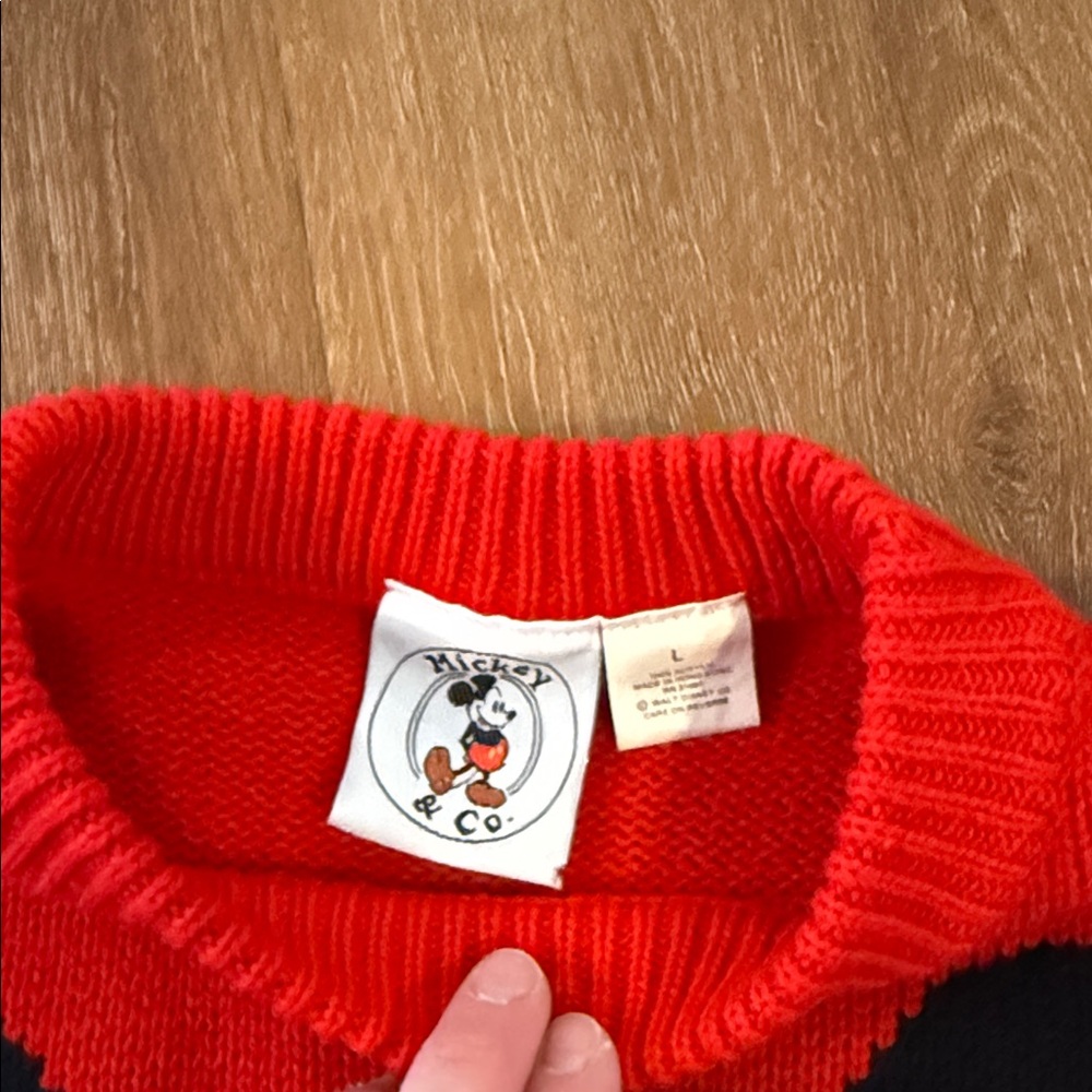 Red Mickey Mouse Graphic Sweater - Picture 2 of 3